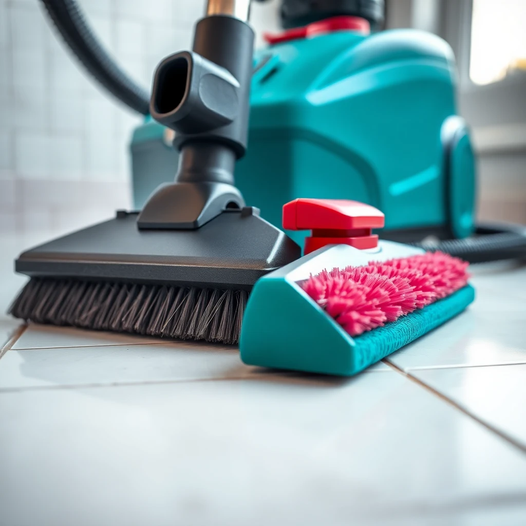 Professional cleaning equipment and workspace